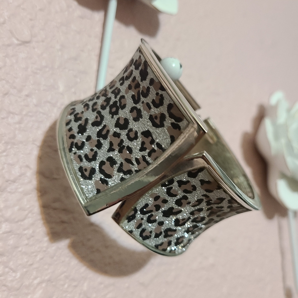 Leopard Print Cuff Bracelet